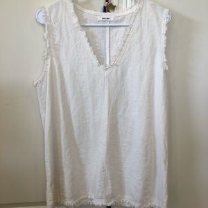 White fringe top